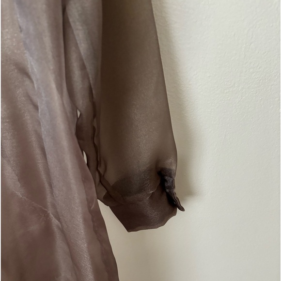 XTRMZ Taupe Sheer Organza Coverup Duster. - Picture 3 of 4